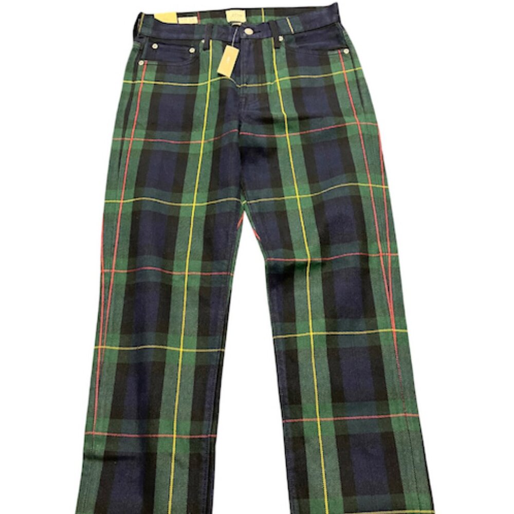 J Crew Tartan Plaid Classic Straight Leg Mens **NWT**